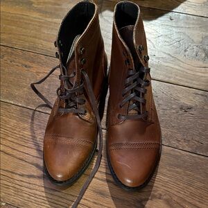 Thursday Boot Company Brown Leather Combat Boots